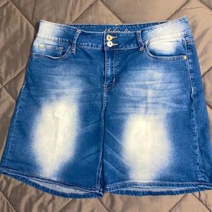 Hydraulic Stretch Denim Acid Was Denim Shirts 16W Curvy NWOT